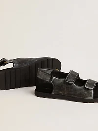Noa Young sandals distressed black leather
