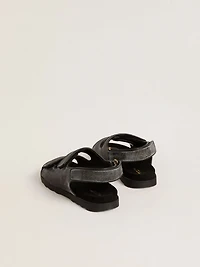 Noa Young sandals distressed black leather