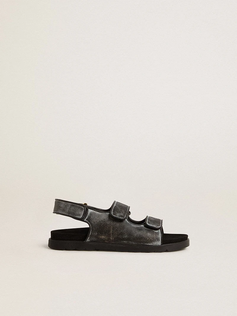 Noa Young sandals distressed black leather