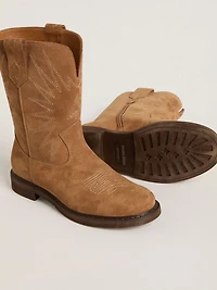 Wish Young boots camel suede with star embroidery
