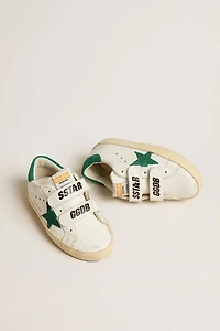Old School Teen with green suede star and heel tab