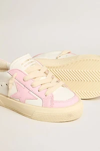 May Teen in white and pink leather with pink leather star
