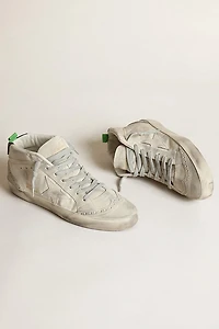 Women’s Mid-Star with white leather star and gray suede inserts