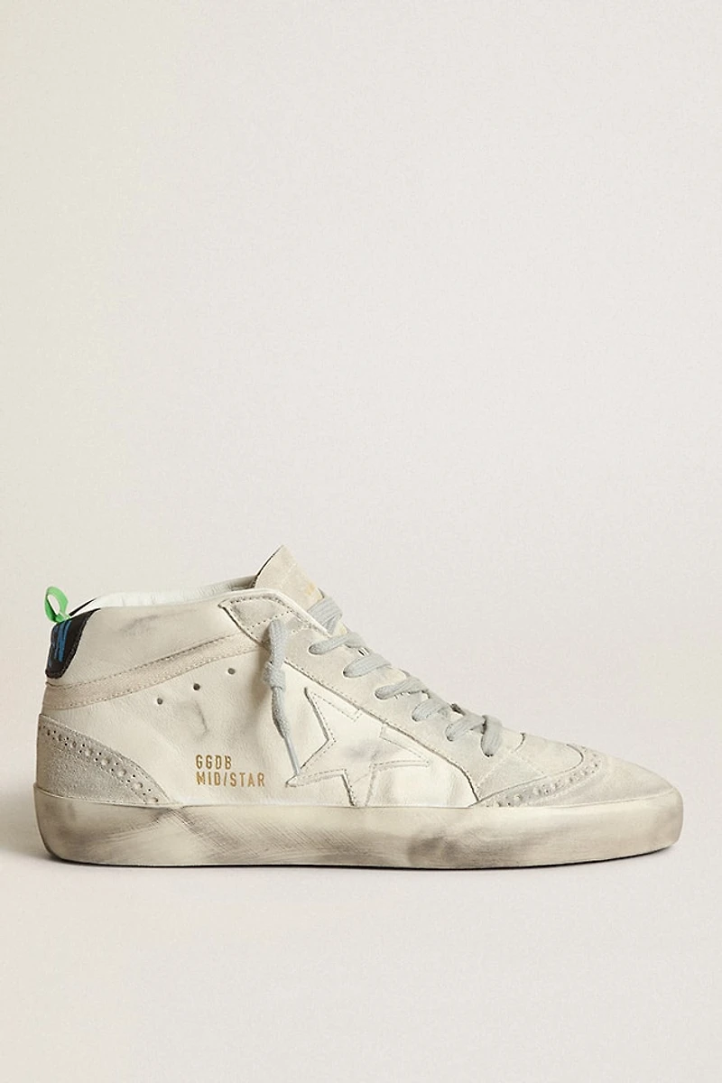 Women’s Mid-Star with white leather star and gray suede inserts