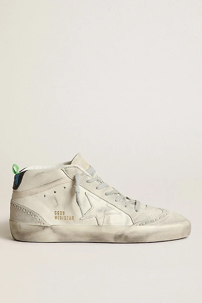 Women’s Mid-Star with white leather star and gray suede inserts