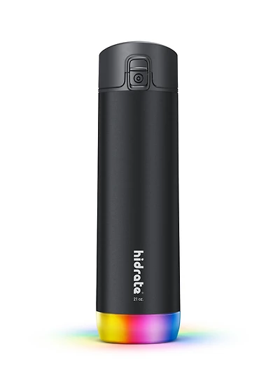 HidrateSpark PRO STEEL - 21 oz. Smart Water Bottle + Bonus Straw Lid
