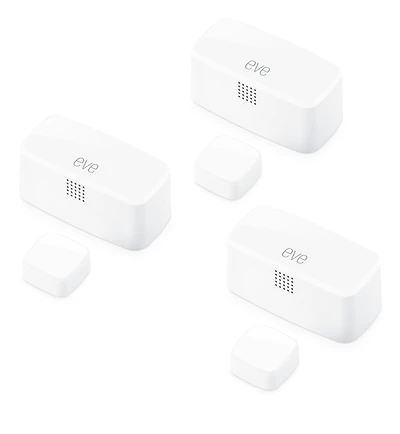 Eve Door & Window (Matter) - Wireless Contact Sensor - 3‑pack