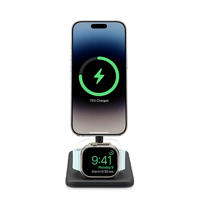 Twelve South HiRise 3 Deluxe 3-in-1 Wireless Charging Stand - Black