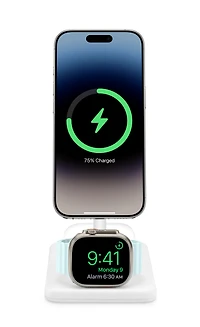 Twelve South HiRise 3 Deluxe 3-in-1 Wireless Charging Stand - White