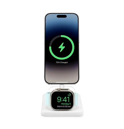 Twelve South HiRise 3 Deluxe 3-in-1 Wireless Charging Stand - White
