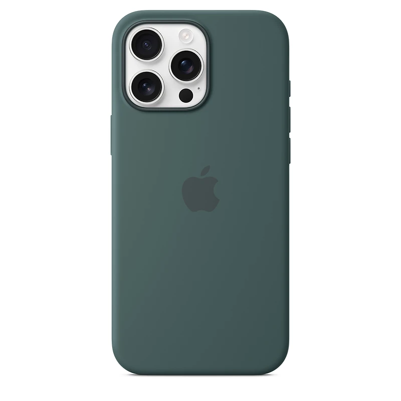 iPhone 16 Pro Max Silicone Case with MagSafe – Lake Green