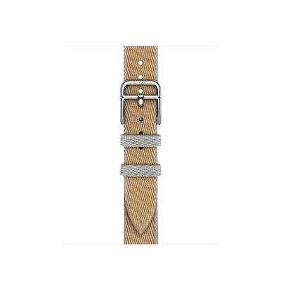 Apple Watch Hermès - 42mm Kraft/Bleu Glacier Twill Jump Attelage Single Tour