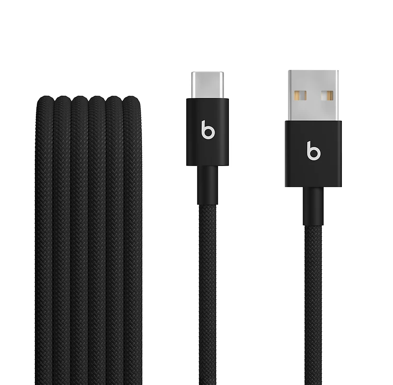 Two-Pack Beats USB-A to USB-C Woven Cables – Bolt Black