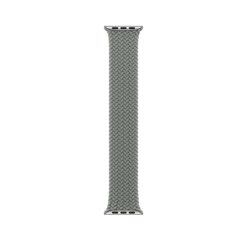 46mm Green Grey Braided Solo Loop - Size 4