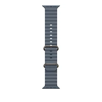 49mm Anchor Blue Ocean Band - Natural Titanium Finish