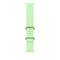 49mm Neon Green Ocean Band - Natural Titanium Finish
