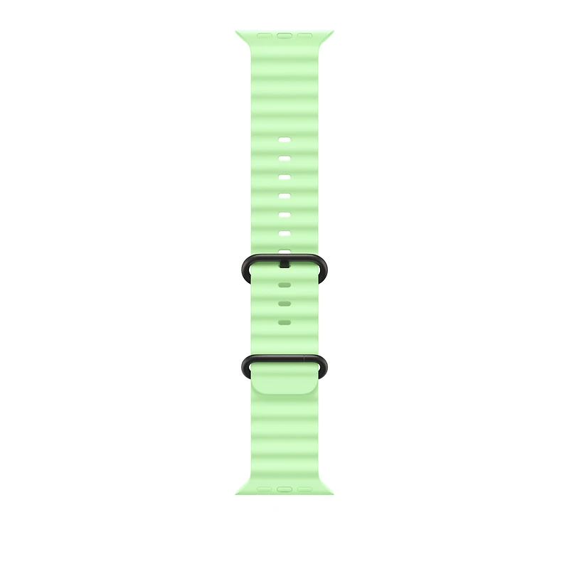 49mm Neon Green Ocean Band - Black Titanium Finish