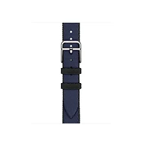 Apple Watch Hermès - 42mm Navy/Noir Twill Jump Attelage Single Tour