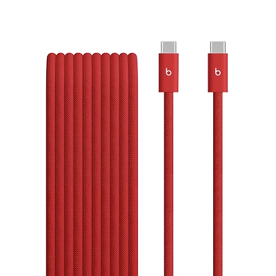 Beats USB‑C to USB‑C Woven Cable (3 m / 10 ft) – Rapid Red