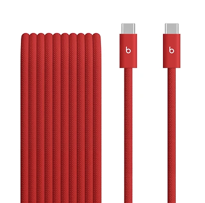 Beats USB‑C to USB‑C Braided Cable (3 m / 10 ft) – Rapid Red