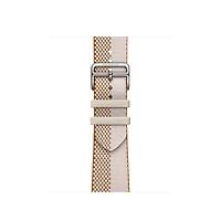 Apple Watch Hermès – 42mm Écru/Écru Toile H Double Jeu
