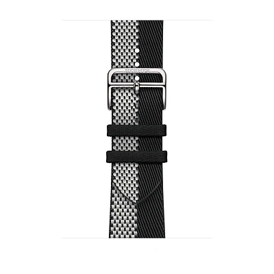 Apple Watch Hermès - 46mm Noir/Écru Toile H Double Jeu