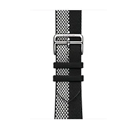 Apple Watch Hermès - 46mm Noir/Écru Toile H Double Jeu