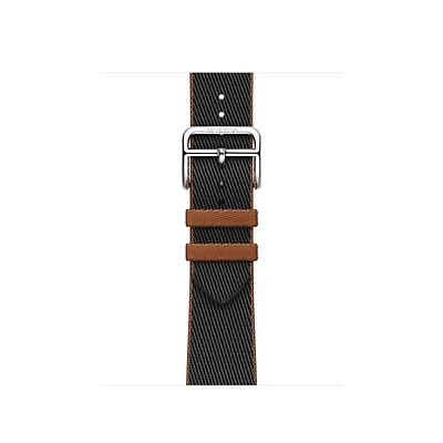 Apple Watch Hermès - 41mm Noir/Gold Twill Jump Single Tour