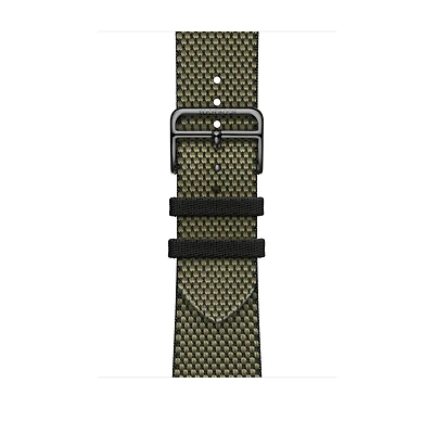 Apple Watch Hermès - 45mm Vert/Noir Toile H Single Tour