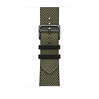 Apple Watch Hermès - 45mm Vert/Noir Toile H Single Tour
