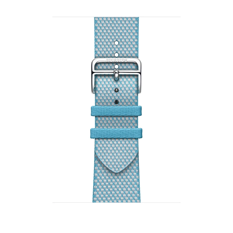 Apple Watch Hermès - 45mm Bleu Céleste/Écru Toile H Single Tour