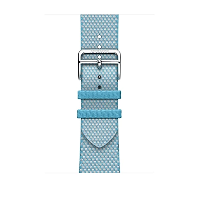 Apple Watch Hermès - 45mm Bleu Céleste/Écru Toile H Single Tour