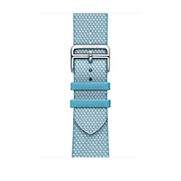 Apple Watch Hermès - 45mm Bleu Céleste/Écru Toile H Single Tour