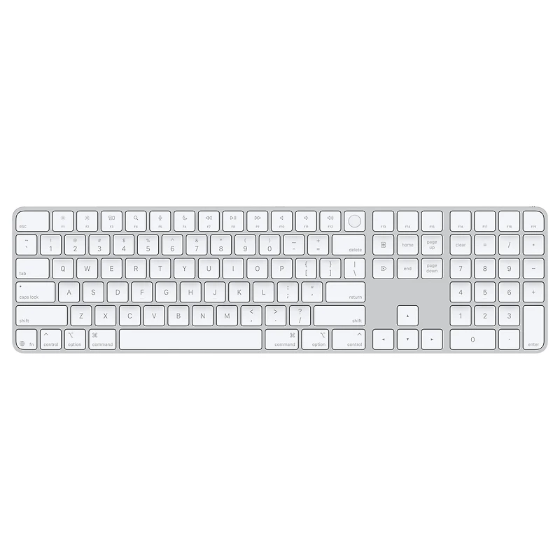 Magic Keyboard with Touch ID and Numeric Keypad for Mac models with Apple silicon (USB–C) - US English - White Keys