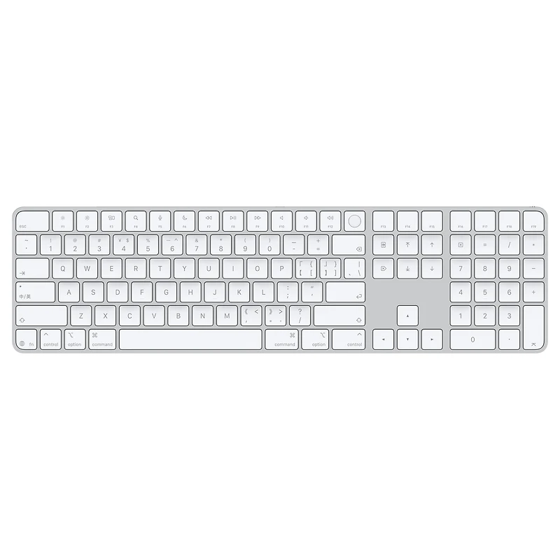 Magic Keyboard with Touch ID and Numeric Keypad for Mac models with Apple silicon (USB‑C) - Chinese (Pinyin) - White Keys