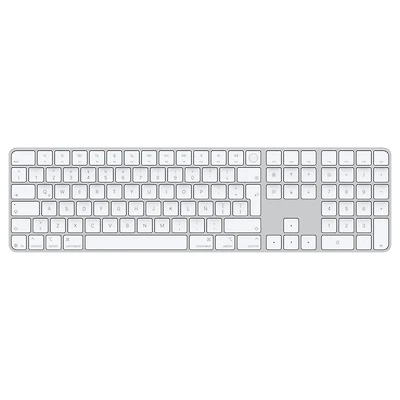 Magic Keyboard with Touch ID and Numeric Keypad for Mac models with Apple silicon (USB–C) - Spanish (Latin American) - White Keys