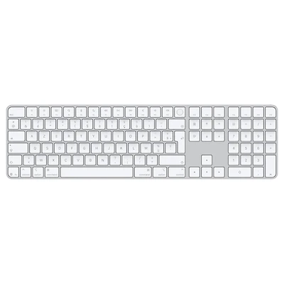 Magic Keyboard with Touch ID and Numeric Keypad for Mac models with Apple silicon (USB‑C) - French - White Keys