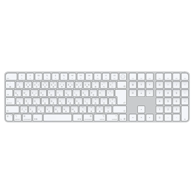 Magic Keyboard with Touch ID and Numeric Keypad for Mac models with Apple silicon (USB–C) - Japanese - White Keys