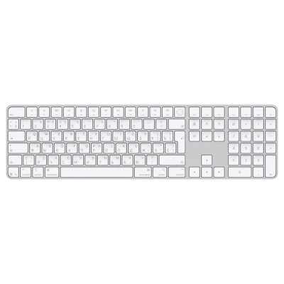 Magic Keyboard with Touch ID and Numeric Keypad for Mac models with Apple silicon (USB‑C) - Russian - White Keys