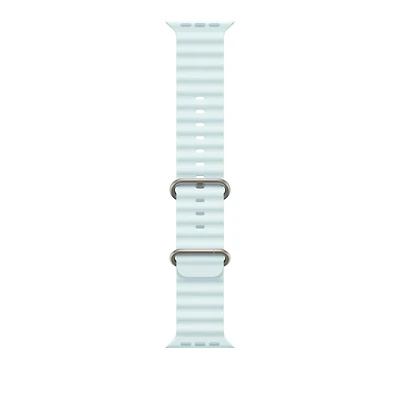 49mm Ice Blue Ocean Band - Natural Titanium Finish