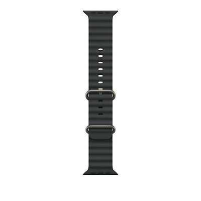 49mm Black Ocean Band - Natural Titanium Finish