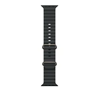 49mm Black Ocean Band - Natural Titanium Finish