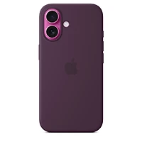 iPhone 16 Silicone Case with MagSafe – Plum