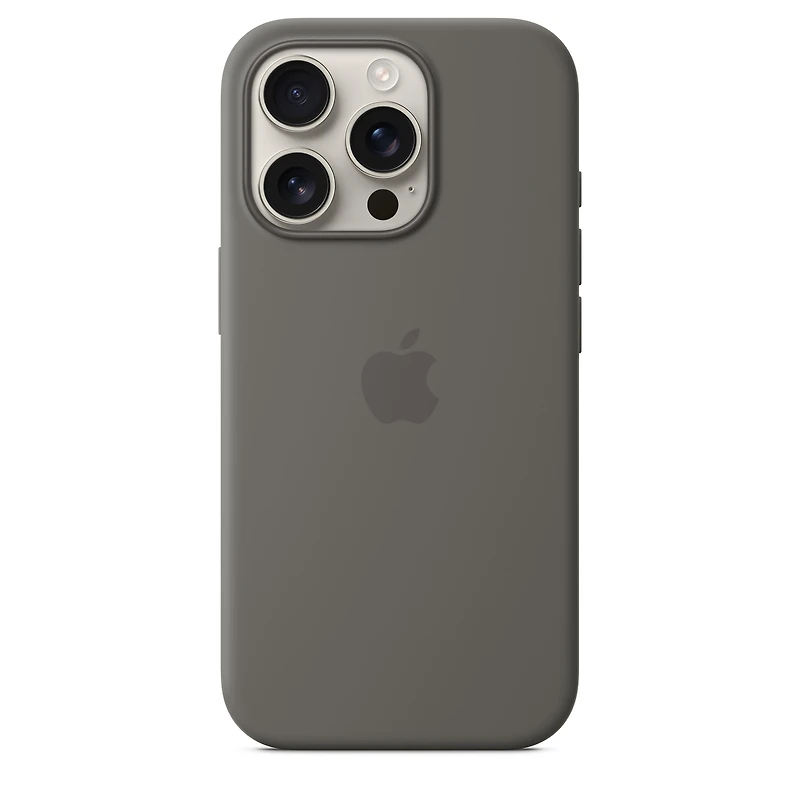 iPhone 16 Pro Silicone Case with MagSafe – Stone Grey