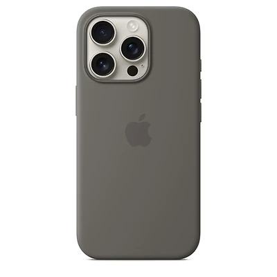 iPhone 16 Pro Silicone Case with MagSafe – Stone Grey