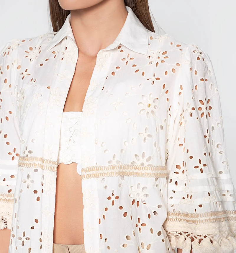 WOMEN'S 3/4 SLEEVE KIMONO