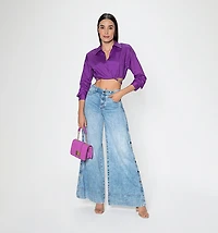WOMEN'S LONG SLEEVE CROP TOP
