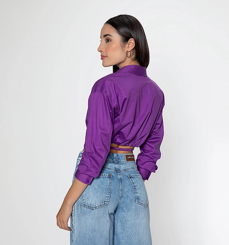 WOMEN'S LONG SLEEVE CROP TOP