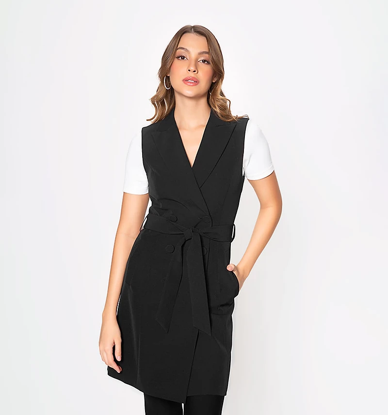 Vest with Metallic FF Button