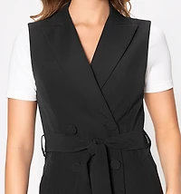 Vest with Metallic FF Button